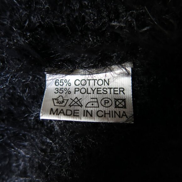 Paige Women's Sweater Black Grey Silver Sparkle Cotton Eyelash Blend Size M - Picture 6 of 8